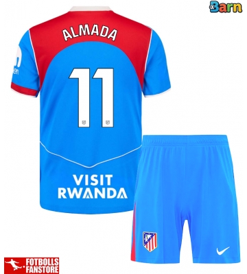 Atletico Madrid Thiago Almada #11 Tredje Tröja Barn 2025-26 Kortärmad (+ Korta byxor)
